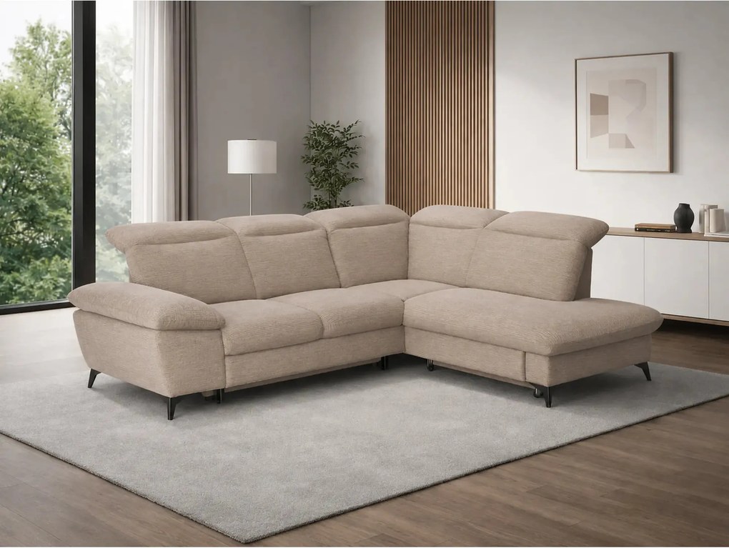 Coltar extensibil modern living LUNA, sezlong dreapta, stofa clasica b