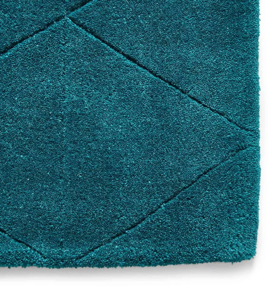 Covor din lână Think Rugs Kasbah, 150 x 230 cm, verde smarald