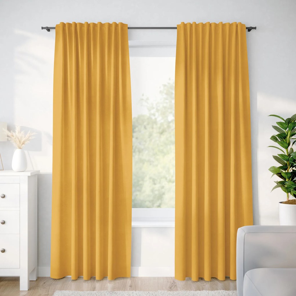 Goldea draperie decorativă loneta - muştar 180x140 cm