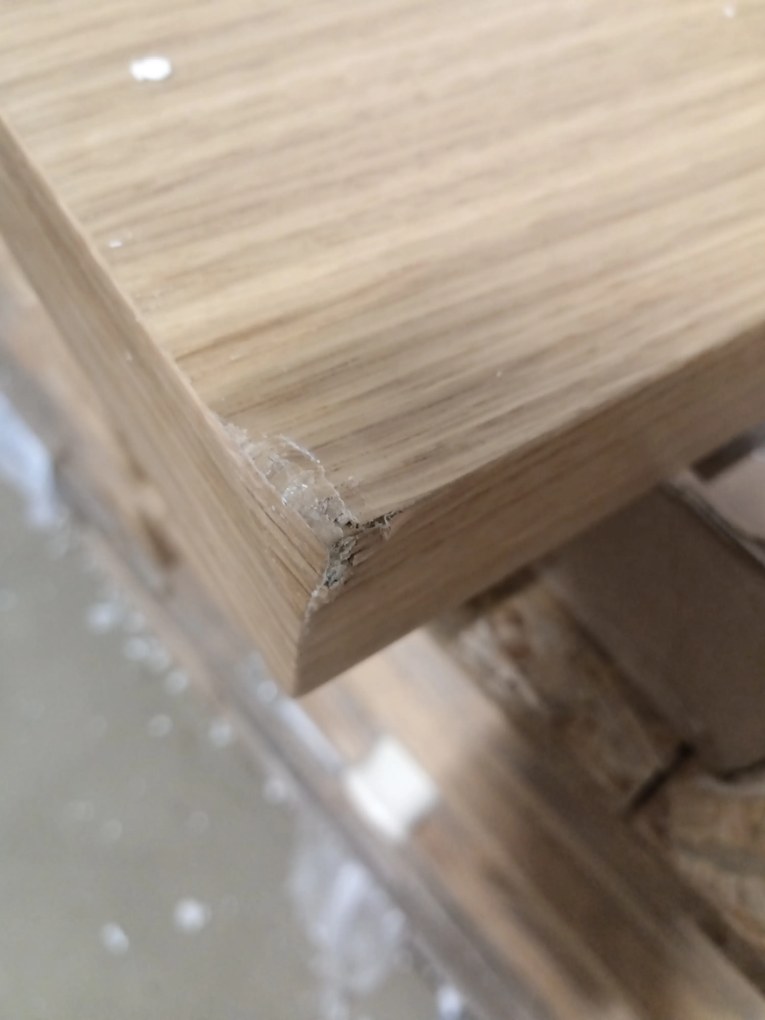 OFERTA Masă de dining neagră cu blat în decor stejar PURO 60x60 Calitatea II