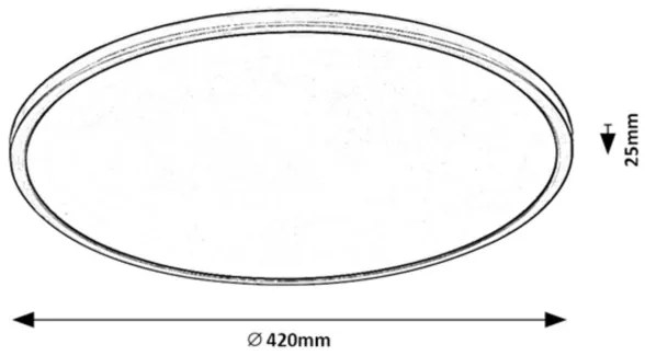 Plafonieră LED dimabilă EZIO LED/22W/230V 3000K 42 cm Rabalux 71157