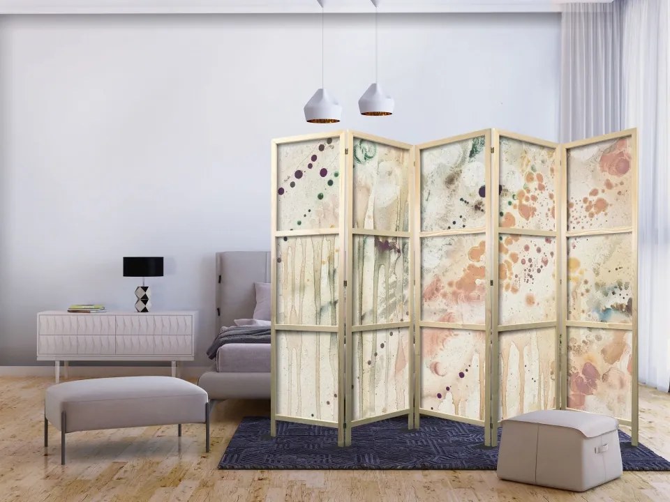 Paravan japonez - Coloured Dots - pastel spots creating an abstract composition