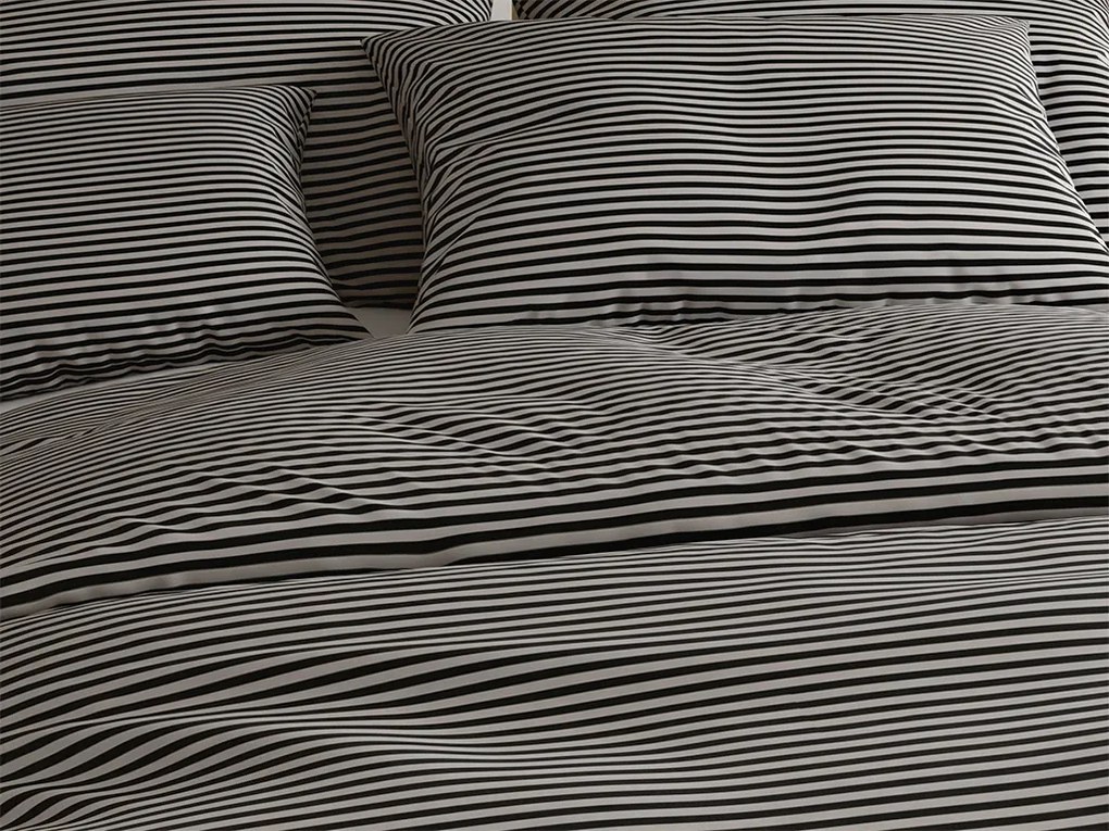 Lenjerie de pat din bumbac STRAVON negru-gri Dimensiune lenjerie de pat: 70 x 90 cm | 140 x 200 cm