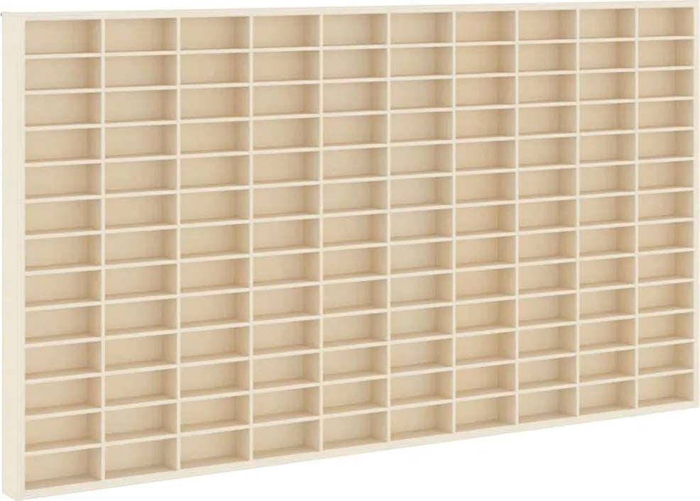 vidaXL Dulap de afișare pe perete Bej 98 x 4,5 x 55 cm Lemn compozit