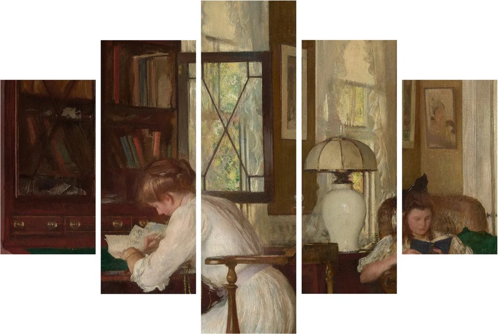 Tablou - Edmund Tarbell, Josephine and Mercie, reproducere (150x105 cm)