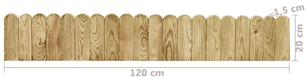 Rola de bordura, verde, 120 cm, lemn de pin tratat 1, Verde