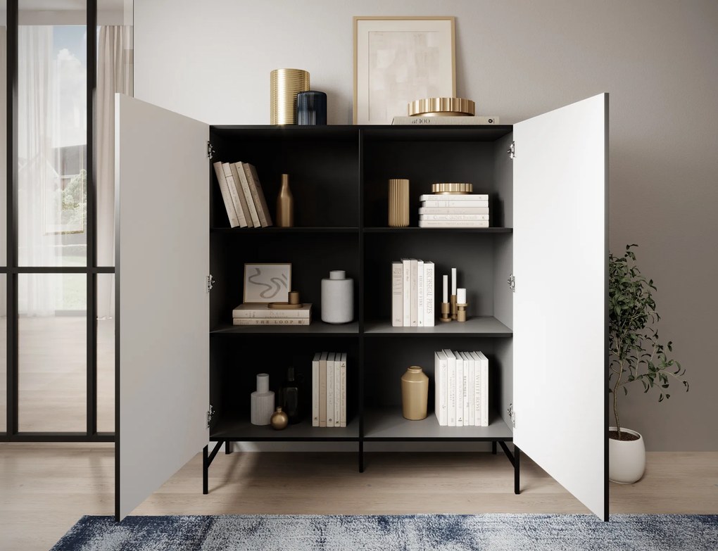 Comoda RAFTT 122x140cm, neagra
