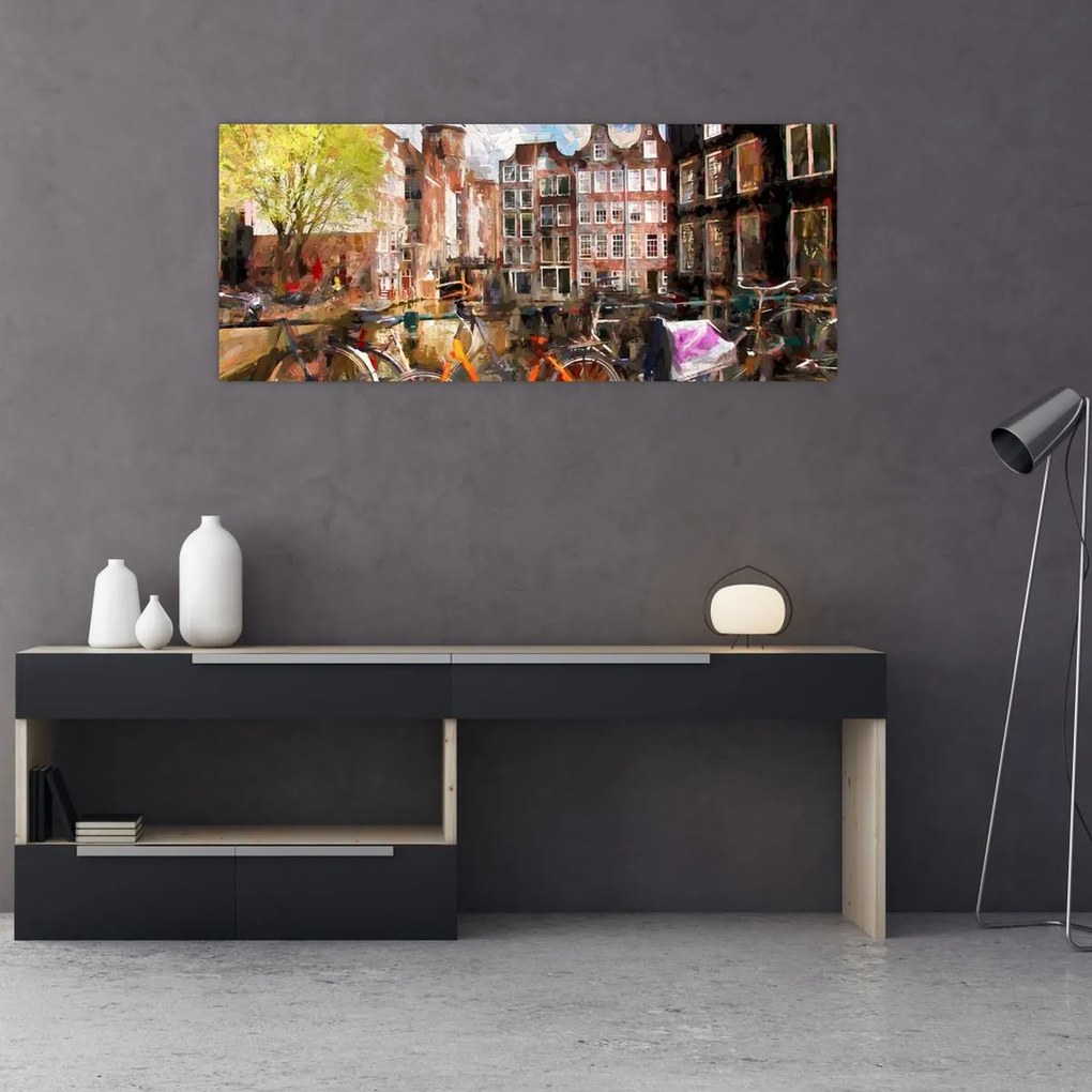 Tablou - Amsterdam, pictură (120x50 cm)