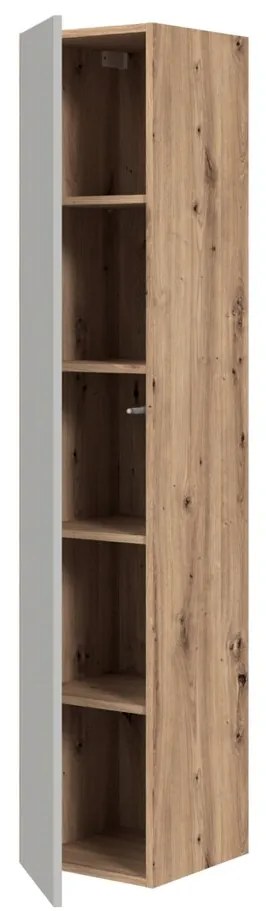 Dulap suspendat pentru baie Pulcro, crem / stejar artisan