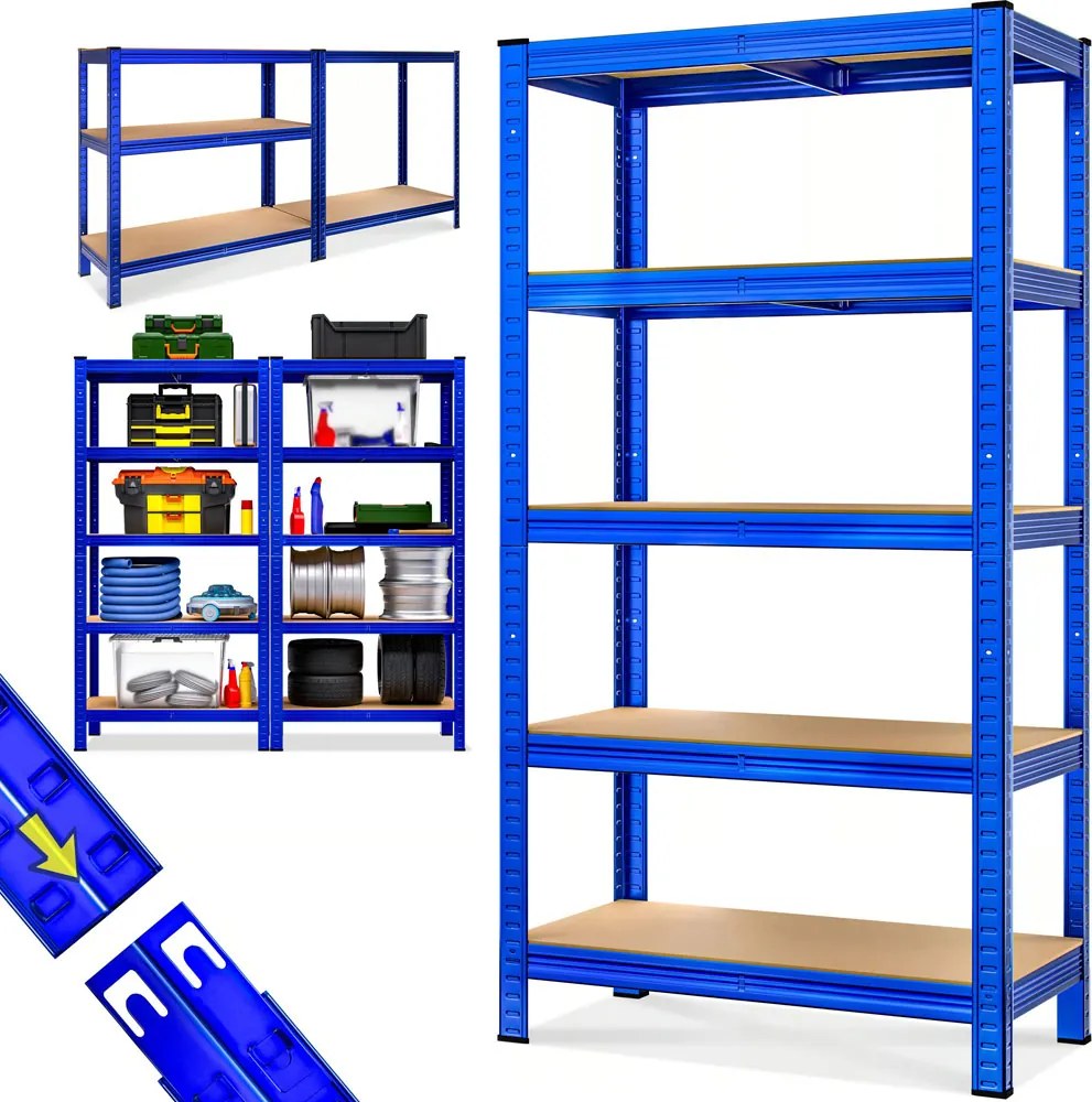 Raft cu capacitate mare HEAVY, max. 875kg, 90x40x180cm, albastru Monzana
