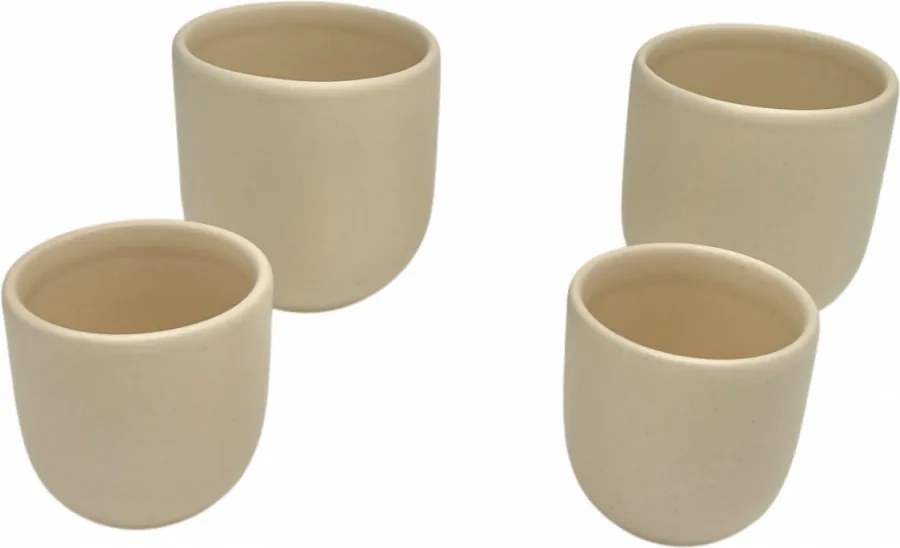 Set 2 Pahare Cafea Novum Margo Vanilie (1 pahar 80ml, 1 pahar 250ml)