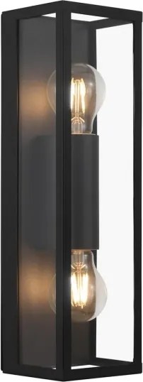 Eglo 33856 - Aplică de perete pentru exterior ALAMONTE 2xE27/60W/230V IP44 negru