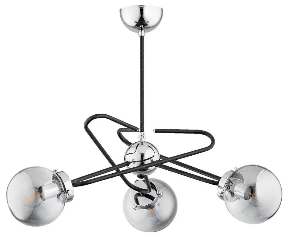 Lustră pe tijă SAGITO 3xE14/10W/230V crom