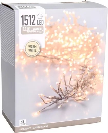 Ghirlandă LED de exterior pentru Crăciun 1512xLED/230V/8 funcții 14 m IP44 alb cald