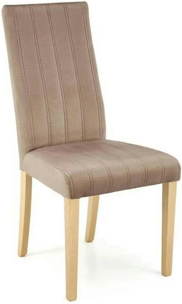 Scaun DIEGO 3, bej/stejar, stofa catifelata/lemn de fag, 47x59x99 cm