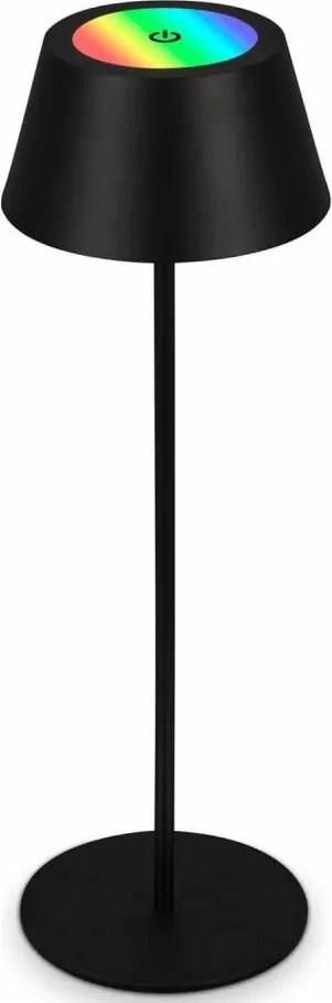 Brilo - Lampă de birou LED RGB reîncărcabilă, cu control tactil, KIKI, LED/2,6W/5V, IP44, 2600 mAh, negru