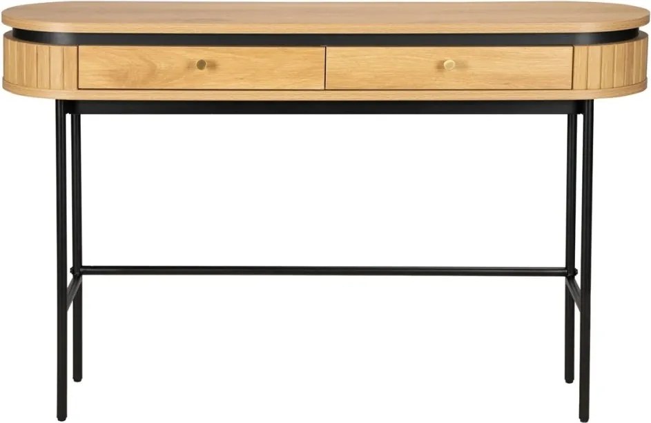 Consola cu furnir de stejar ATELIER 120cm