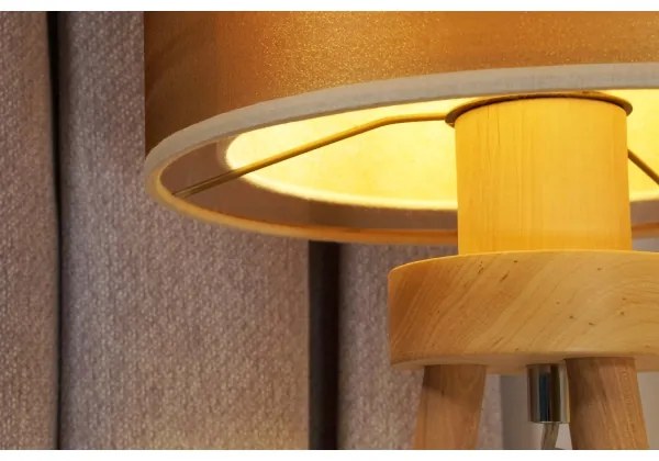 Lampă de masă WOOD Duolla BOHO 1xE27/15W/230V d. 25 cm cupru/maro/bej