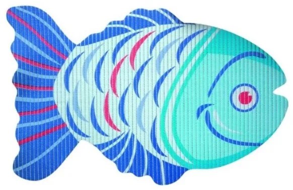 Covoras baie din spuma poliuretanica Fish albastru