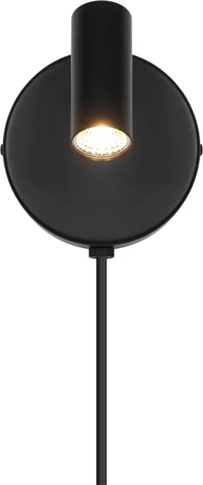 Aplica de perete cu spot LED directionabil Omari Round negru
