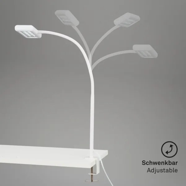 Lampă LED flexibilă de masă cu clemă Brilo TRASNA LED/7,5W/230V alb