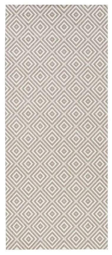 Covor de exterior NORTHRUGS Karo, 80 x 200 cm, gri