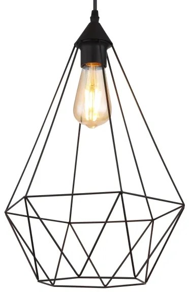 Lustră pe cablu Globo 15745H1 ZACHARY 1xE27/60W/230V d. 30 cm