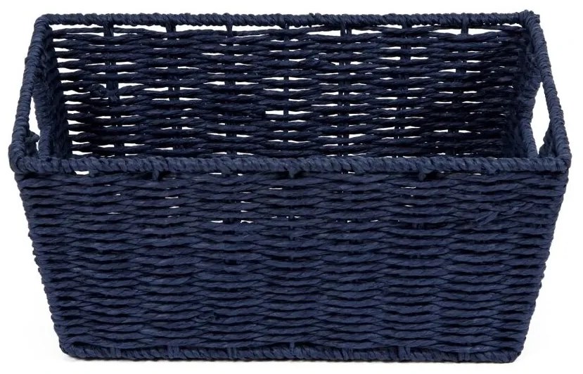 Coș împletit manual Compactor ETNA, 31 x 24x 14 cm, albastru