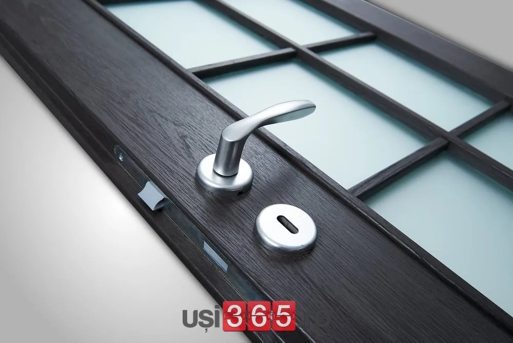 Usa HDF cu toc reglabil din MDF PAL - Colectia VINTAGE 5.4 - Culoare Gri Antracit Toc fix drept 90mm, Gri Antracit, Folie Decor