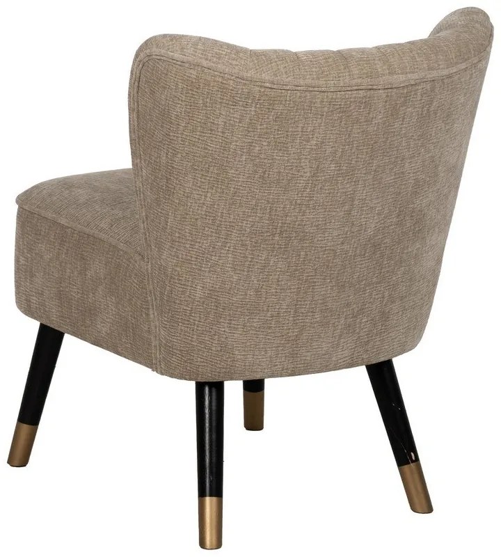 Fotoliu bej cu tapițerie din chenille Glam – Ixia