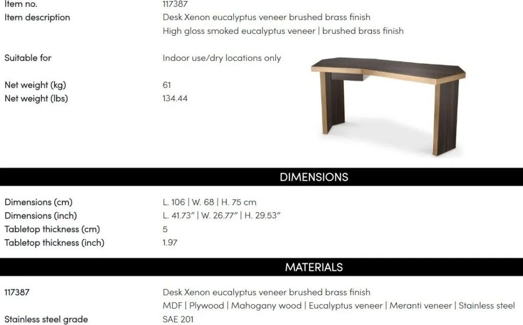 Birou deosebit design LUX Xenon