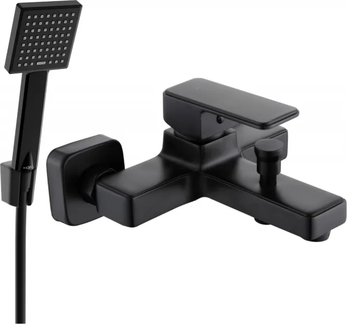 Mexen Cetus R45 baterie de cadă cu set de duș, negru - 74433R45-70