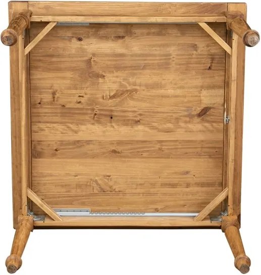 Masa pliabila, L120(240) 120 H80 cm, culoare natur, Lemn masiv