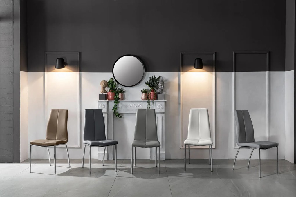 STONES Scaun din piele ecologică 43cm X 44cm H. 92cm | Aosom Romania