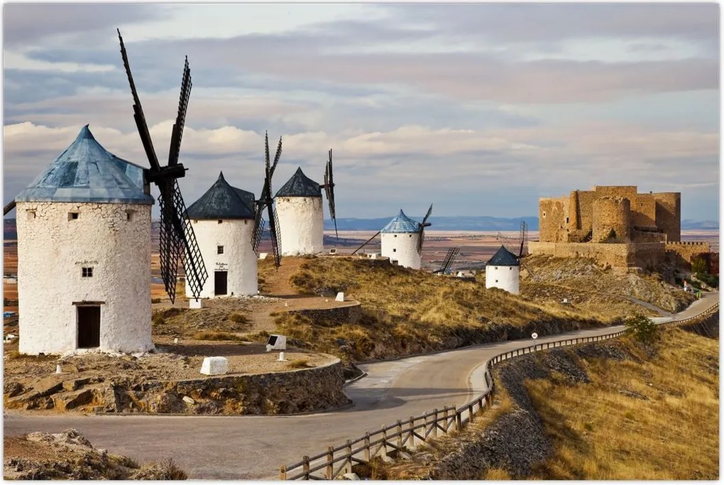 Tablou - Morile de vânt din Consuegra, Spania (90x60 cm)