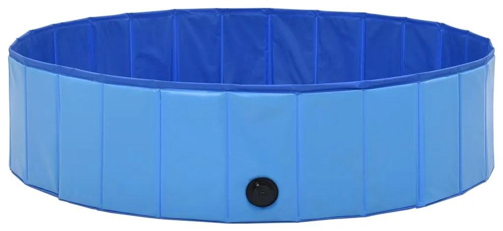 Piscina pentru caini pliabila, albastru, 120 x 30 cm, PVC