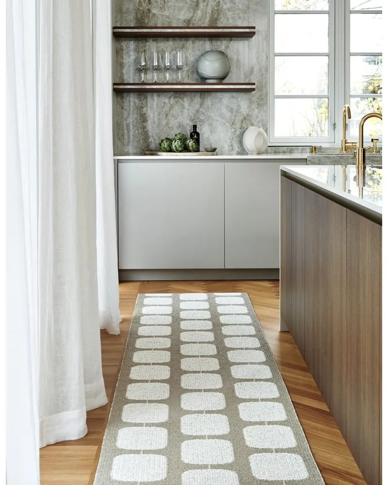 Covor pentru exterior și interior bej 70x100 cm Sten Warm Grey – Pappelina