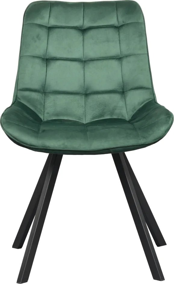 Scaun de luat masa, ţesătură Velvet verde închis/negru, SAMIRA