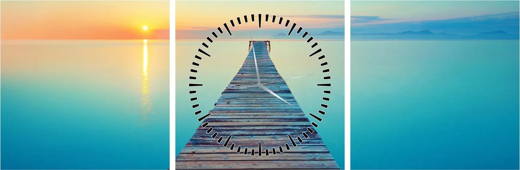 Tablou - Dig spre infinit (cu ceas) (90x30 cm)