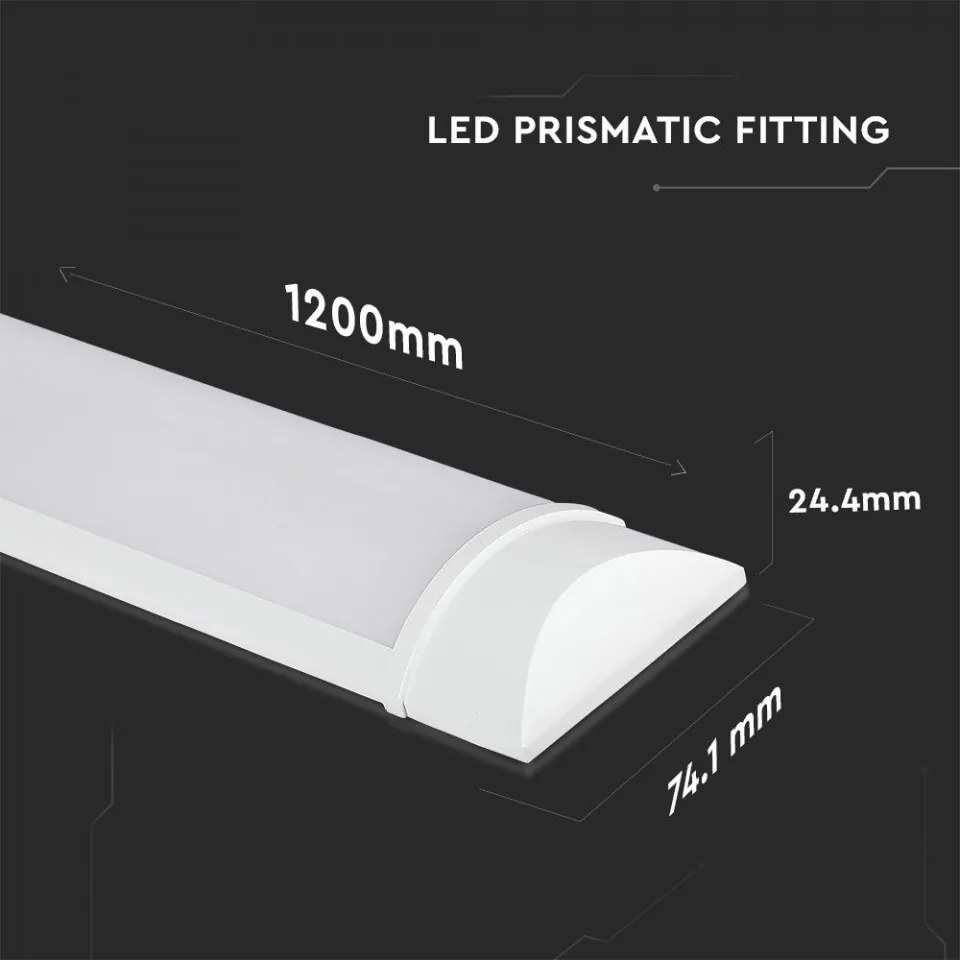 Corp de iluminat liniar cu LED cip SAMSUNG 40W, 4800lm, V-TAC, 120cm, lumina rece