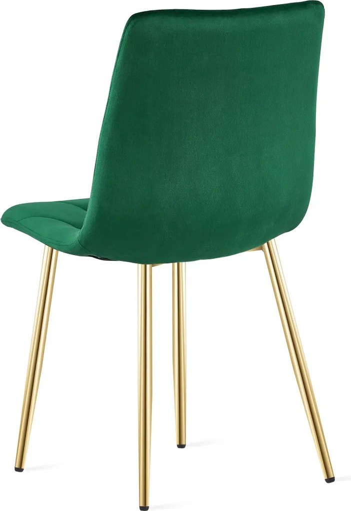 Verde scaun bucatarie LIBRA din catifea cu picioare aurii