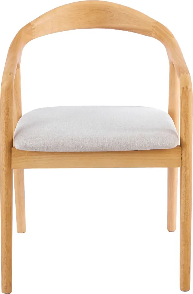 Scaun, lemn masiv, natural/gri, TOROL