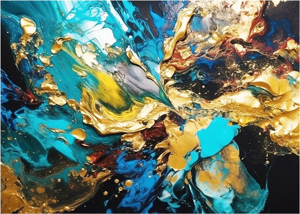 Tablou pe sticlă - Pictură în ulei texturată (70x50 cm)