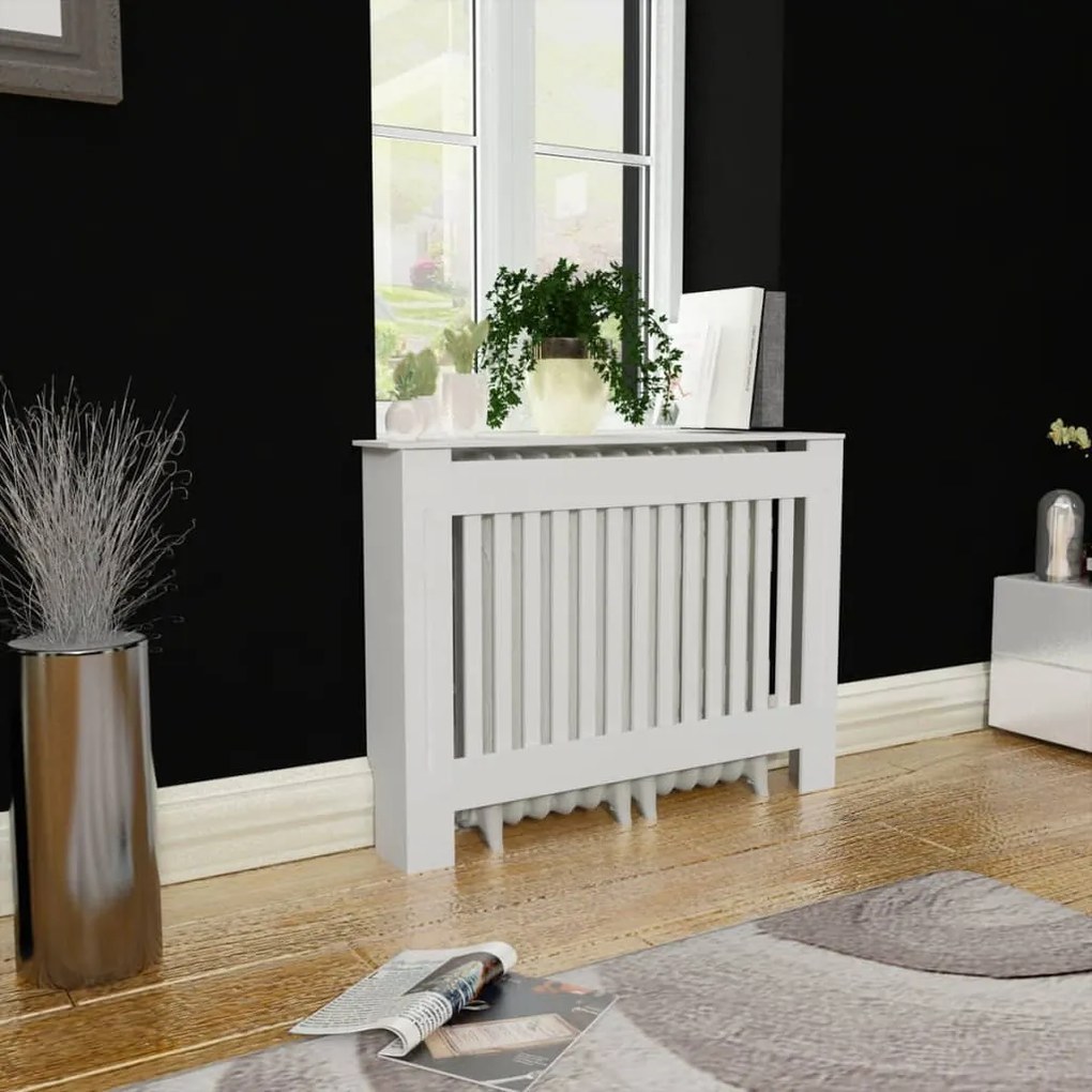 Masca de calorifer incalzire, dulap radiator, alb, 112 cm, MDF