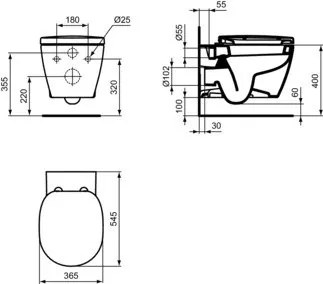 Vas WC IDEAL STANDARD CONNECT suspendat E803501