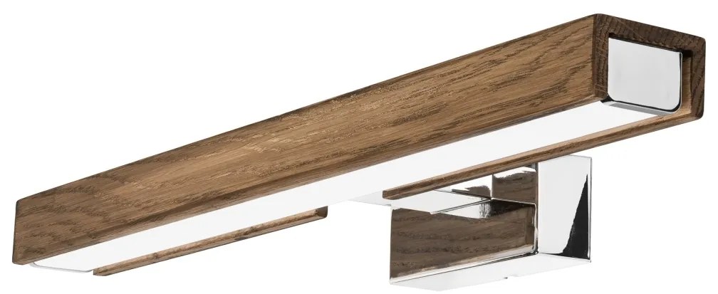 Aplică LED pentru oglindă de baie Brilagi WOODY MIRROR LED/8W/230V IP44 stejar/crom