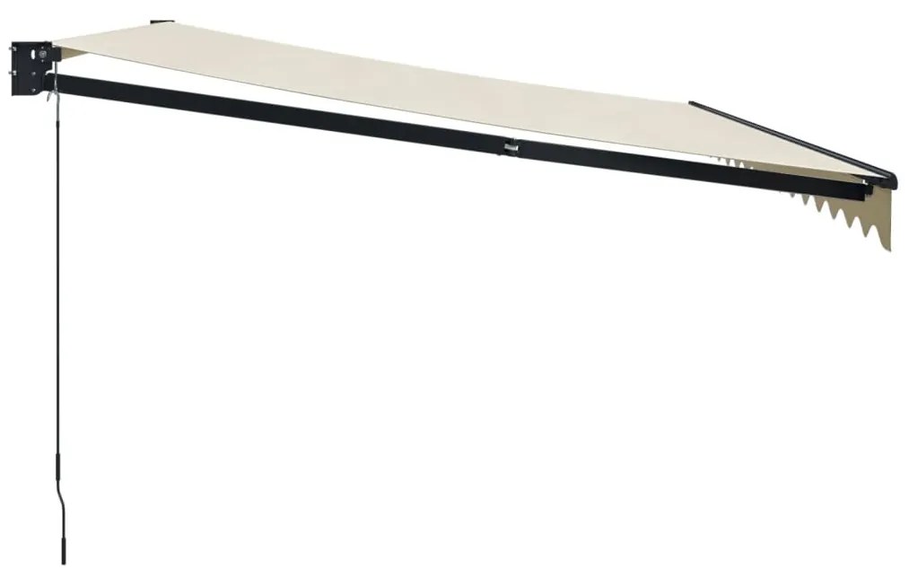 Copertina retractabila, crem, 4x3 m, textil si aluminiu