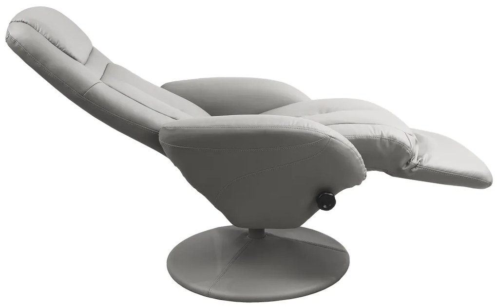 Fotoliu recliner tapitat Optima gri - H 84-101 cm