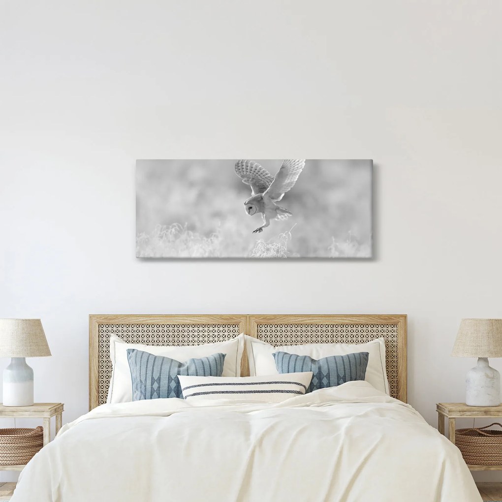Tablou - Bufniță în câmp (120x50 cm)