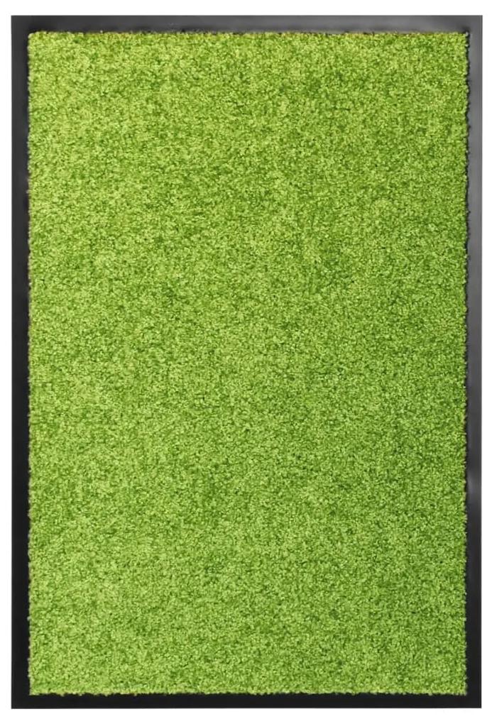 vidaXL Covoraș de ușă lavabil, verde, 40 x 60 cm